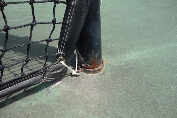 rusted-net-post